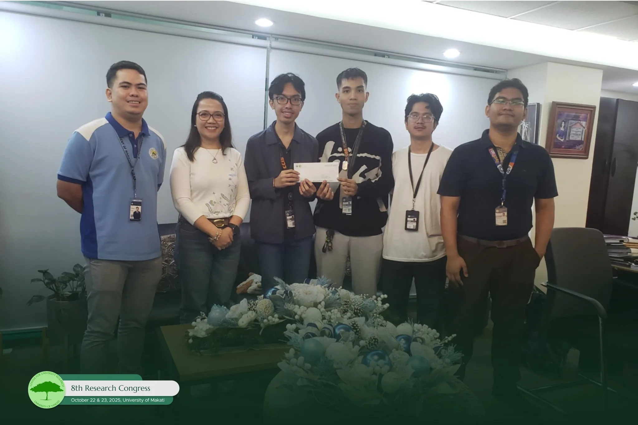 The ARS team recognized at the 8th Research Congress, University of Makati